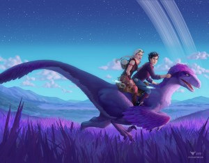 Stant Litore's The Dakotaraptor Riders. Art by Stevie Rae.